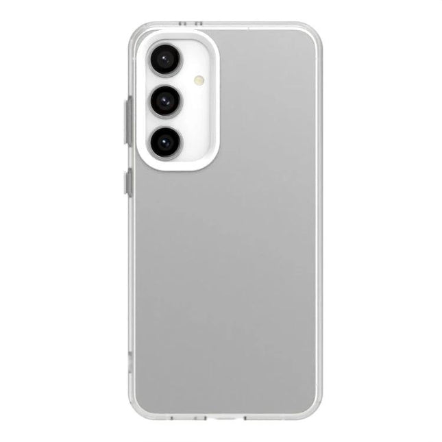 Candy Phone Case for Samsung Everyday Protection — clear grey candy-inspired protective case with TPU edge and rigid back