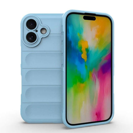 Essential Protective Case For iPhone Daily Use - light blue TPU case with soft flannel lining, precise cutouts for camera and ports, slim daily protection