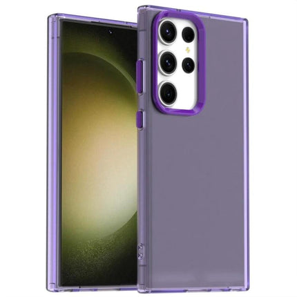 Essential Samsung Galaxy Phone Case for Everyday Protection slim purple TPU PC PET blend case showing camera cutouts and button access