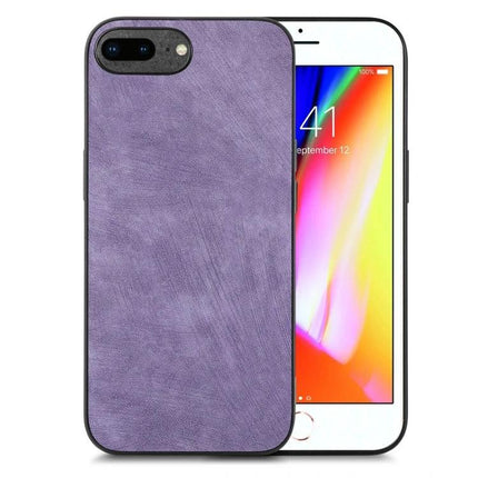 Vintage Leather Phone Case For Everyday Use slim purple leather TPU PC protective phone case for daily commuting and errands