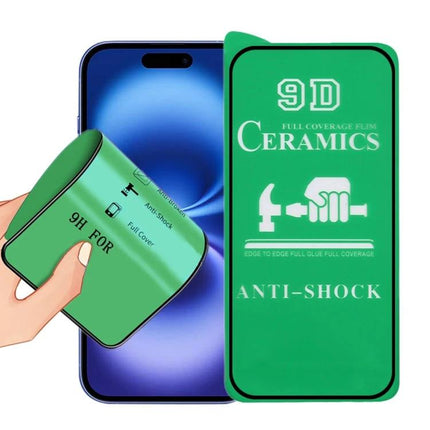 Tempered Glass Screen Protector For Everyday Smartphone Use At Home And On The Go - 9D ceramic anti-shock, high transparency, fingerprint-resistant