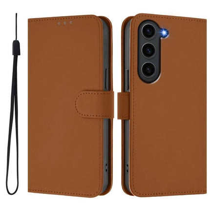 Leather Phone Case With Lanyard And Card Slots For Everyday Carry On The Go Durable Slim PU Leather - brown slim wallet case with lanyard and card slots