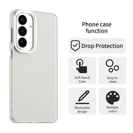 Essential Phone Case for Everyday Protection slim transparent TPU PC PET case showing drop protection, soft-touch, easy-to-clean, minimalist design