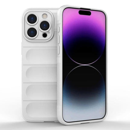 Essential Protective Case For iPhone Daily Use - white TPU case with soft flannel lining, slim profile, precise cutouts for camera and buttons