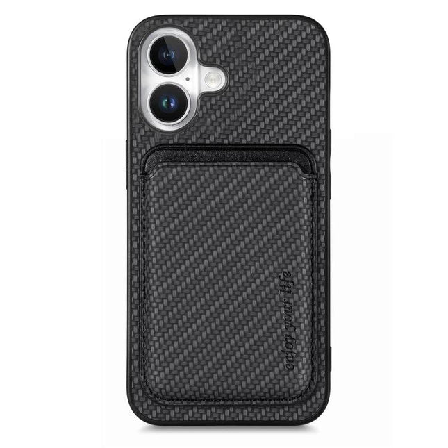 Essential Leather Phone Case With Card Slots - slim black PU leather card holder with magnetic closure and four-corner drop protection
