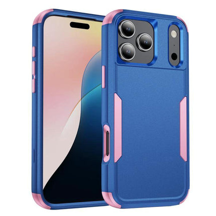 Phone Case for Daily Commutes - blue and pink dual-layer TPU+PC protective phone case for commuters, slim shock and scratch resistance