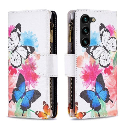 Galaxy Phone Case Card Access For Everyday Use That Keeps Your Phone Safe On The Go - floral butterfly wallet case for Samsung Galaxy S25 with stand and card pocket