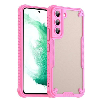 Armor Glaze Case for Smartphone: Everyday Protection - slim pink PC+TPU protective phone case with raised screen and corner guards