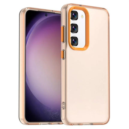 Candy Protective Case For Samsung Galaxy Phone, Everyday Protection Against Scratches And Dust - clear rose gold TPU PC PET blend case showing camera protection