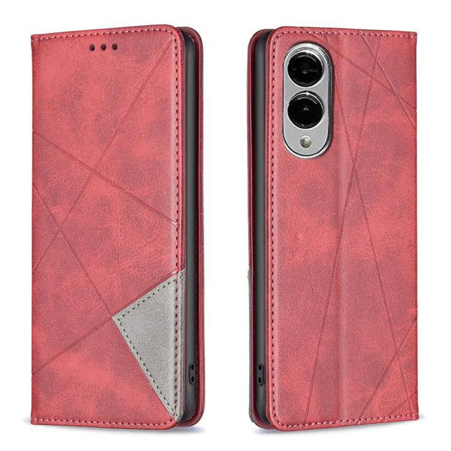 Leather Phone Case With Card Slot slim red PU leather wallet case with card slot and kickstand