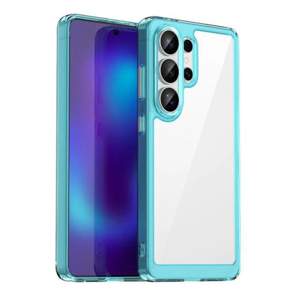 Acrylic Phone Case For Samsung Galaxy Everyday Protection For Daily Life And Handling During Commutes - clear teal acrylic with TPU bumper, slim full-coverage design