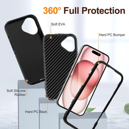 Waterproof Phone Case For Daily On-The-Go Protection - 360° full protection case with PC–rubber–PC layers, soft EVA, hard PC bumper and silicone rubber