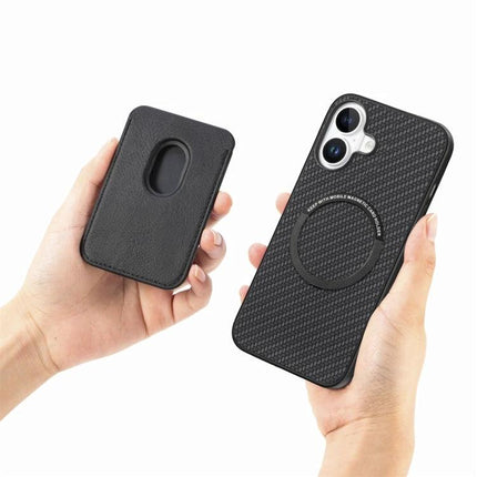 Essential Leather Phone Case With Card Slots slim black PU leather cardholder case with magnetic closure and four-corner drop protection