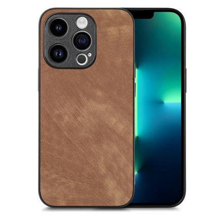 Vintage Leather Phone Case For Everyday Protection And Style With A Timeless Look And Quality Craft - slim brown leather TPU PC phone case
