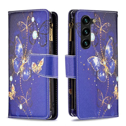 Galaxy Phone Case Card Access For Everyday Use That Keeps Your Phone Safe On The Go - blue butterfly wallet case with card slot and kickstand for Samsung Galaxy S25
