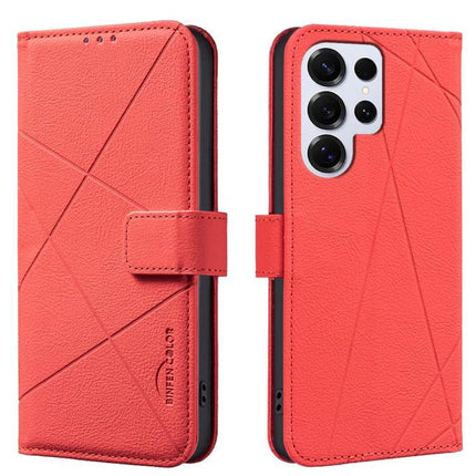 Leather Phone Case With Card Slots For Everyday Use - red leather wallet phone case with 3 card slots, cash pocket and RFID protection