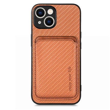 Leather Phone Case With Built In Card Holder For Everyday Commute And Quick Wallet Convenience - tan woven PU leather magnetic card pocket case