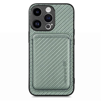 Essential Leather Phone Case With Card Slots - green woven PU leather card holder with magnetic closure and four-corner drop protection