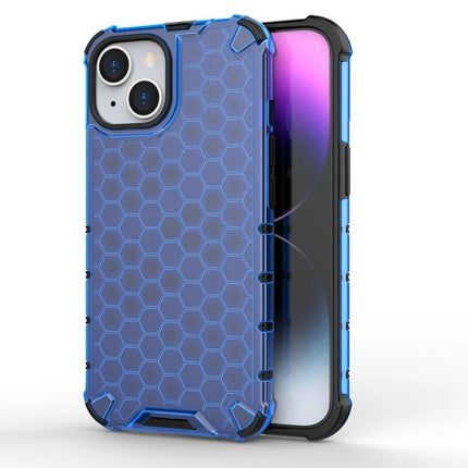 iPhone Case For Everyday Protection During Daily Commutes, Work, And Errands For Easy Handling - blue TPU+PC honeycomb protective phone case