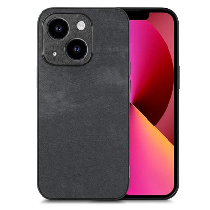 Leather Phone Case For Everyday iPhone Protection And Handling During Commutes And Daily Activities - slim black leather TPU PC iPhone cover with raised edges