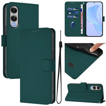 Leather Phone Case With Card Storage in teal PU leather wallet style with card slots, kickstand and protective TPU backing