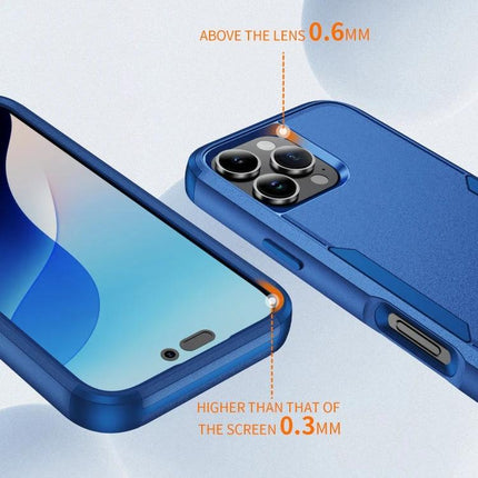 Durable Phone Case for Daily Commutes slim blue TPU+PC protective case showing raised camera and screen edges for scratch and drop protection