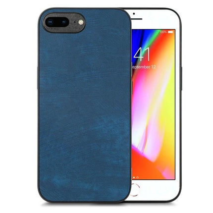 Vintage Leather Phone Case For Everyday Use slim blue leather TPU PC hybrid phone case for daily protection