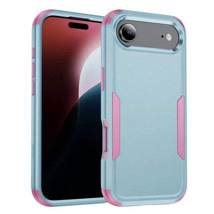 Phone Case for Everyday Protection on Commutes - slim blue TPU+PC protective case with pink accents for daily train and bus use