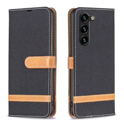 Leather Phone Case With Built-In Stand For Everyday Protection - black fabric wallet case with card slots, lanyard and built-in stand