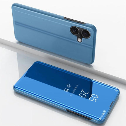 Leather Flip Case for iPhone Everyday Protection for Easy Viewing On Go Daily Use - blue leather folio with built-in stand for hands-free viewing