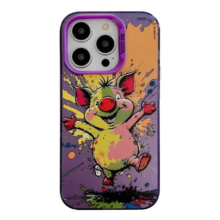 Animal Pattern Phone Case for Everyday Style and Protection - vibrant oil painting pig design, slim durable protective shell with easy access to ports
