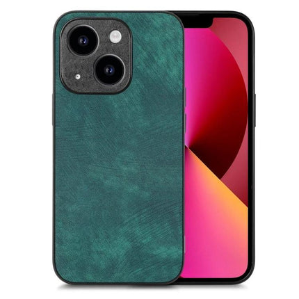 Leather Phone Case For Everyday iPhone Protection And Handling During Commutes And Daily Activities - slim green leather TPU PC iPhone case with raised edges