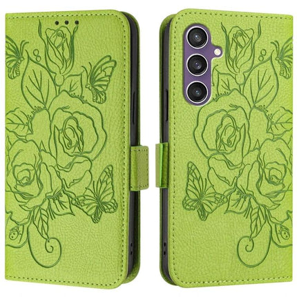 Leather Phone Case With Card Storage For Daily Errands - lime green floral wallet folio with three card slots and magnetic closure