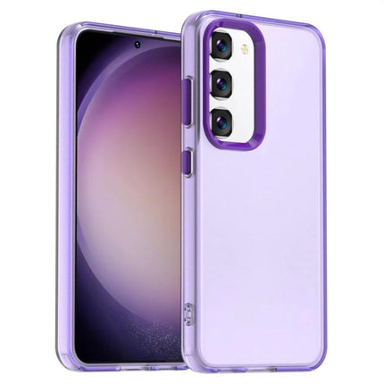 Candy Protective Case For Samsung Galaxy Phone, Everyday Protection Against Scratches And Dust - lavender TPU PC PET slim shockproof cover