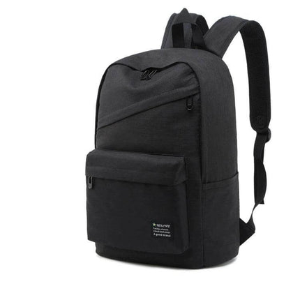 Outdoor Casual Notebook Tablet Backpack With Anti Theft Pocket - compact black commuter backpack with front pockets, laptop sleeve, water bottle side pocket