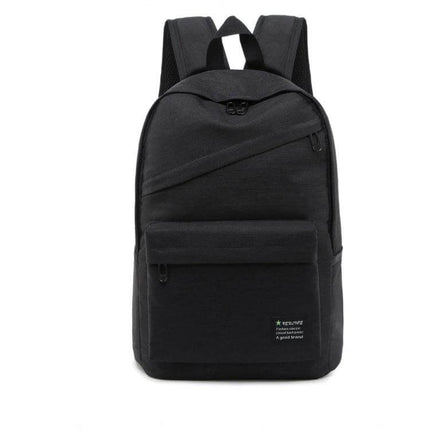Outdoor Casual Notebook Tablet Backpack With Anti Theft Pocket - black compact commuter backpack with laptop tablet sleeve, front pocket and water bottle side