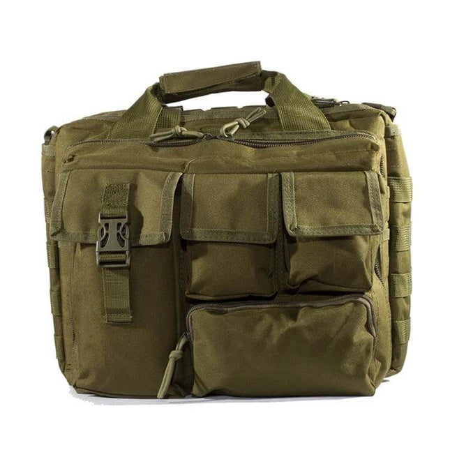 Outdoor Messenger Laptop Bag, Waterproof For Daily Commute - 25L olive green 600D oxford commuter bag with multiple external pockets and padded laptop compartment
