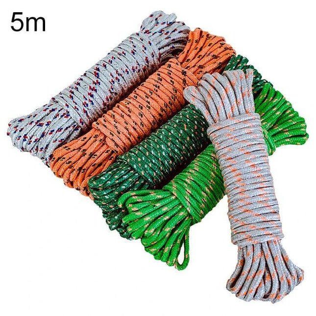 Outdoor Thick Nylon Rope For Hanging Clothes 5m Everyday Laundry — durable 5m polyester fiber clothesline in assorted colors for outdoor air-drying