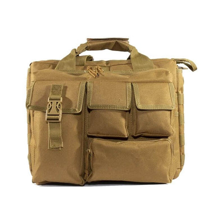 Outdoor Messenger Laptop Bag, Waterproof For Daily Commute - 25L tan waterproof 600D oxford commuter messenger with multiple external pockets