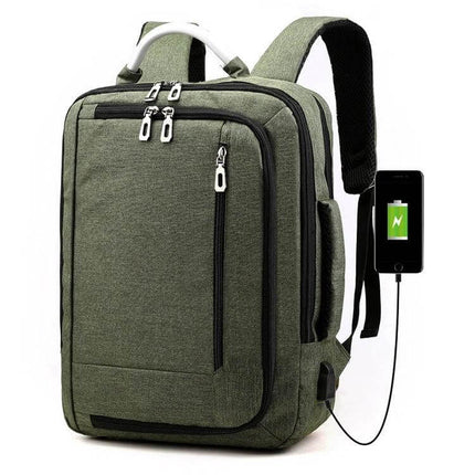 Oxford Laptop Backpack for Daily Commute and Travel with USB charging port, padded 15.6-inch laptop compartment and multiple organizer pockets