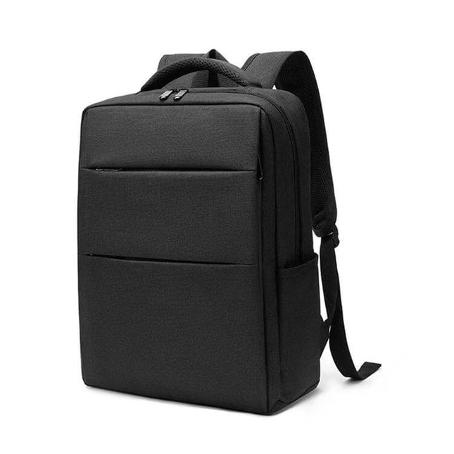 Oxford Cloth Laptop Backpack Water Resistant For Daily Use - black water-repellent oxford cloth commuter backpack with padded laptop and tablet compartments