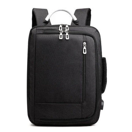 Oxford Laptop Backpack for Daily Commute and Travel sleek black 15.6-inch laptop backpack with organized pockets, padded straps and durable Oxford fabric