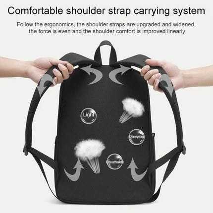 Oxford Laptop Backpack Water Repellent For Work And Travel comfortable breathable padded shoulder straps showing ergonomic carrying system