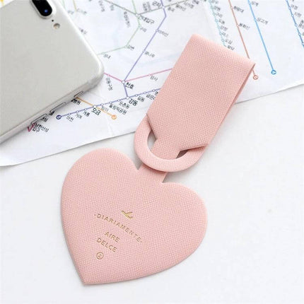 Love Shape Luggage Tag Plastic For Travel And Business Abroad pink heart-shaped durable plastic luggage tag compact lightweight for international travel