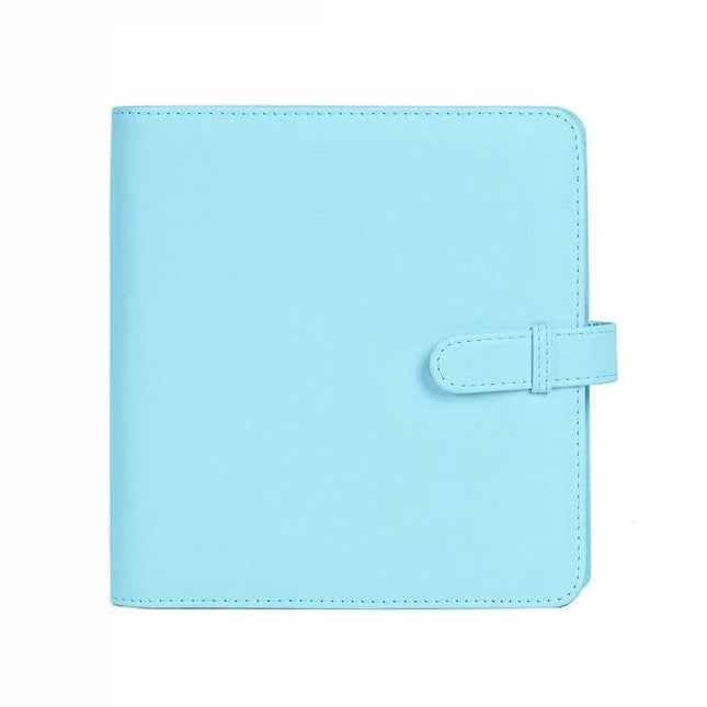 Polaroid Square Photo Storage Album Pink for Polaroids - compact pink PU album with snap closure, shockproof wear‑resistant cover for travel and home organization