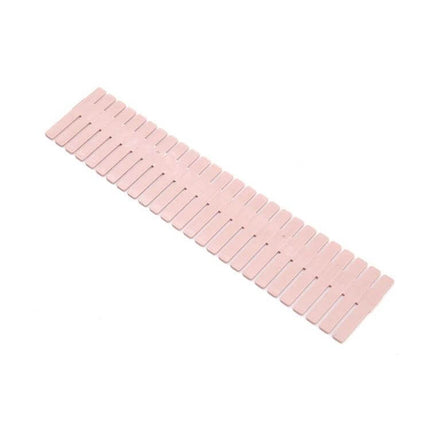 Alt Tag: Plastic Drawer Dividers, 4-Piece Pack, 37x7 cm For Drawer Organization - pink adjustable plastic divider strip for drawers and desktop