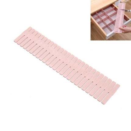 Plastic Drawer Dividers, 4-Piece Pack, 37x7 cm For Drawer Organization - pink adjustable plastic drawer divider for utensils and cosmetics