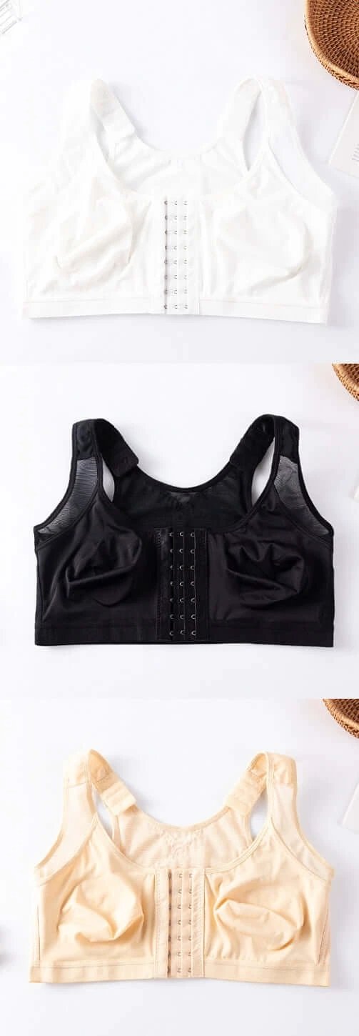 Sports Bra Plus Size For Everyday Comfort All Day Daily Wear - 3-pack cotton bras in white, black, apricot for light workouts and lounging