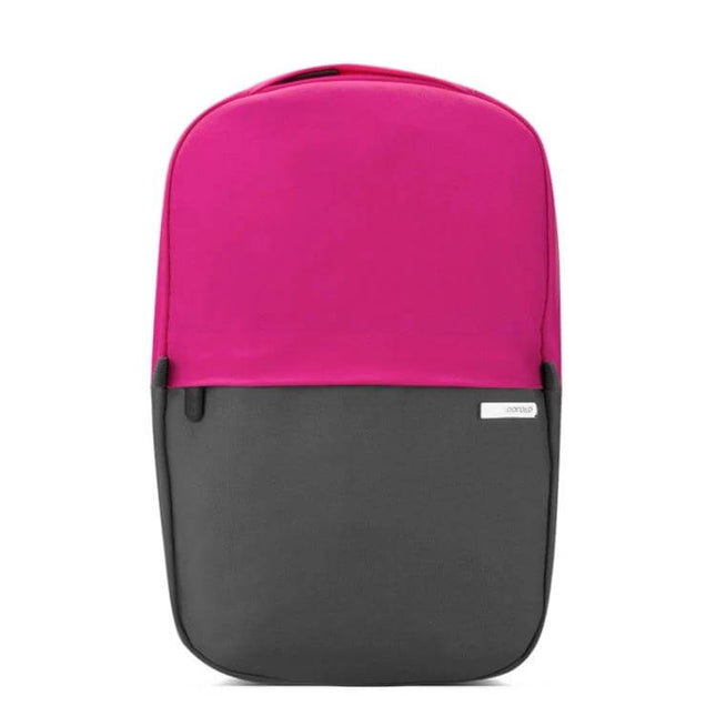 POFOKO 13.3 Inch Laptop Backpack Color Matching S Size pink and gray compact polyester backpack for 13.3-inch laptop, stain-resistant, S size