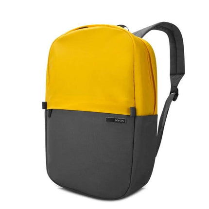 POFOKO 13.3 Inch Laptop Backpack Color Matching S Size yellow and gray compact polyester backpack for 13.3-inch laptop, S-size 40x26x1 cm